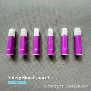 Button Activated Blood Lancet Safety Pen Type